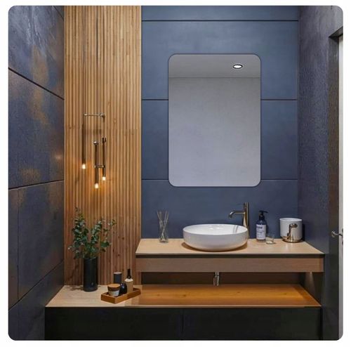 LUSTRO 70x110 cm ZAOKRĄGLONE ROGI BEZ OŚWIETLENIA ŁAZIENKOWE BEZ RAMY na Arena.pl