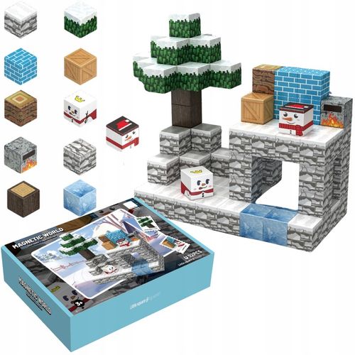 KLOCKI MAGNETYCZNE 2 cm kostki budowlane konstrukcyjne BLOKI SZEŚCIANY 92el na Arena.pl