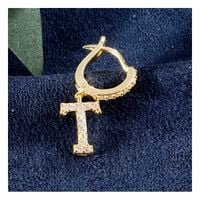 Kolczyki pozłacane literka T KST1683T