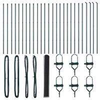 Ogrodzenie z słupkami Szary 1.4 x 50 m Stal pokryta PCV