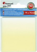 notes samoprzylepny transparentne, z polipropylenu 50k 75x75 titanum