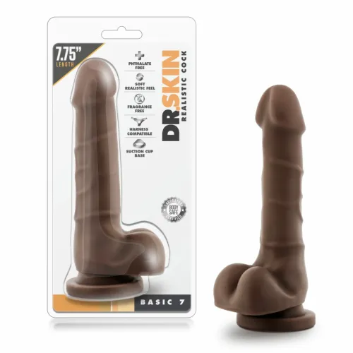 blush dr. skin model 7.75'' chocolate - anatomiczny model z przyssawką na Arena.pl
