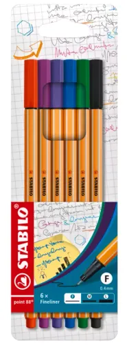 Cienkopisy Point 88 (6 Sztuk) na Arena.pl