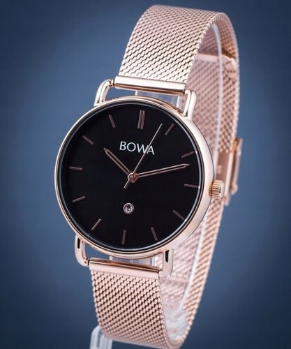 Zegarek damski BOWA Milan Black Rose-Gold Mesh 34 Bowa-MI347-17-167M na Arena.pl