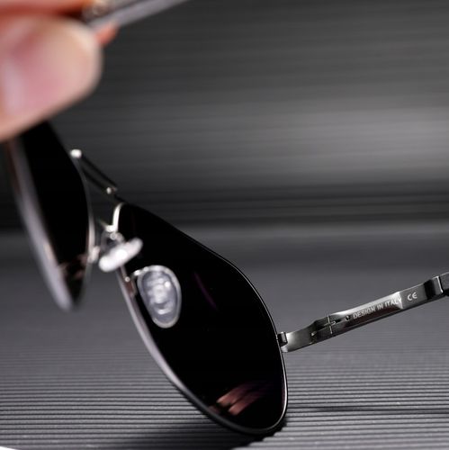 Okulary PRZECIWSŁONECZNE męskie z polaryzacją UV400 pilotki + etui ZESTAW na Arena.pl