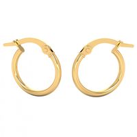 KLASYCZNE KOLCZYKI KOŁA ZE ZŁOTA PRÓBY 585 ŚREDNICA 14 MM MINIMALISTYCZNE