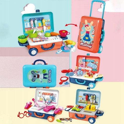 ZESTAW KUCHNIA W WALIZCE Kuchenka do gotowania ZABAWKA DLA DZIECI WALIZKA na Arena.pl