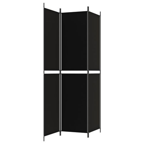 Parawan 3-panelowy, czarny, 150x220 cm, tkanina na Arena.pl