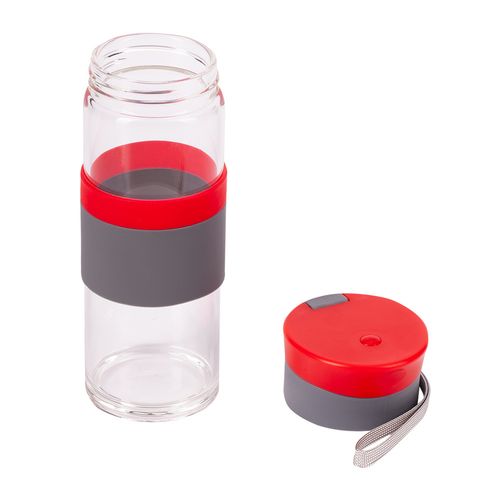 Szklana butelka Top Form 440 ml, czerwony na Arena.pl