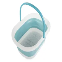 Miska do masażu stóp składana niebieska silikonowa z wypustkami