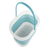 Miska do masażu stóp składana niebieska silikonowa z wypustkami