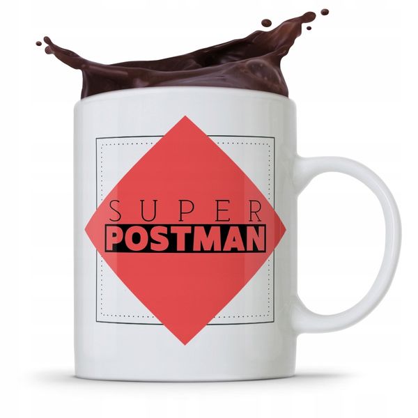 Kubek Prezent Dla Listonosza Super Postman Z Nadrukiem Ze Zdjęciem zdjęcie 1