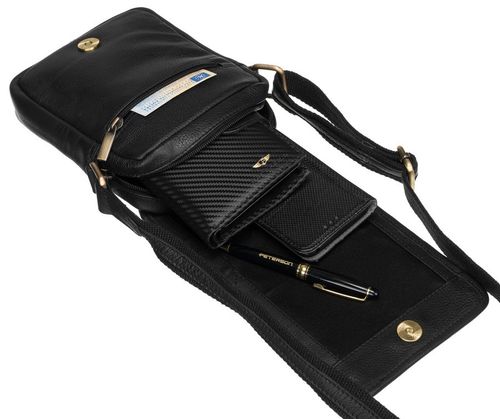 skórzana listonoszka męska z kieszonkami - peterson na Arena.pl