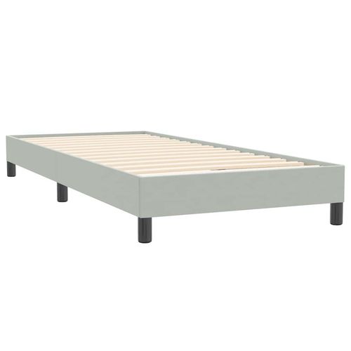 Łóżko Box Spring bez materaca Jasnoszary 90x220 cm Aksamit na Arena.pl