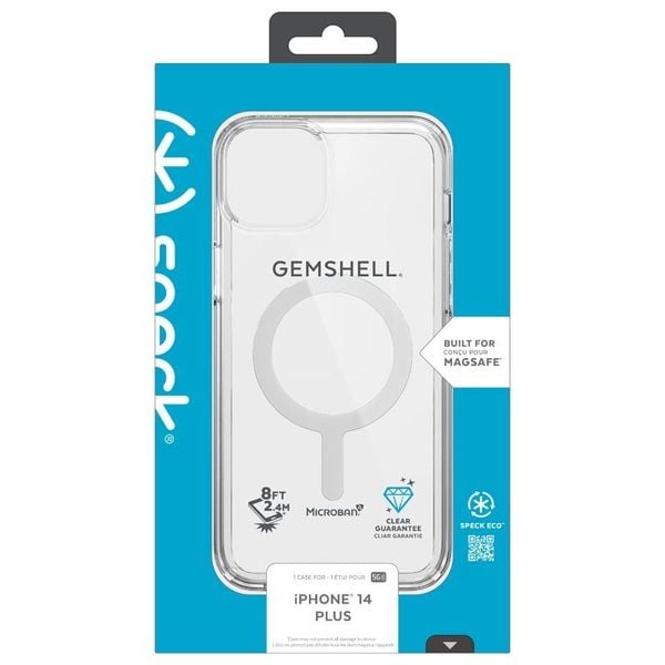 Speck Gemshell + MagSafe - Etui do iPhone 14 Plus z połowką MICROBAN (Clear) zdjęcie 5