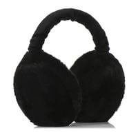 Nauszniki pluszowe futrzane futerko ciepłe na zimę damskie czarne