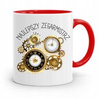 Kubek Czerwony Zegarmistrza Najlepszy Zegarmistrz Z Nadrukiem Ze Zdjęciem