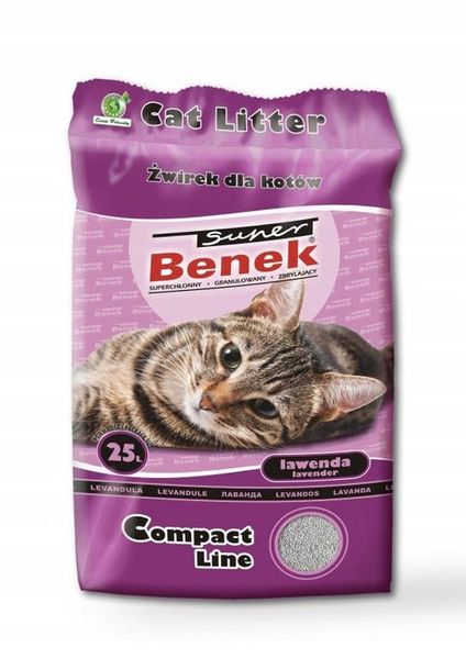 Super Benek Compact Lawenda 25L Active żwirek zdjęcie 7
