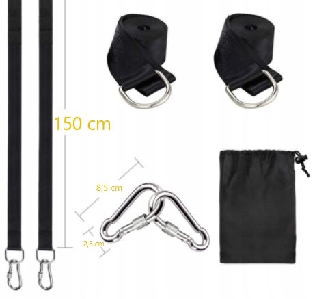 Zestaw do mocowania hamaka huśtawki linki nylonowe na Arena.pl