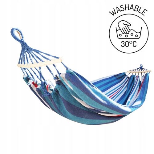 HAMAK Ogrodowy 2 Osobowy HUŚTAWKA XXL 200x150cm 2 Liny Pasy Haki Pokrowiec na Arena.pl