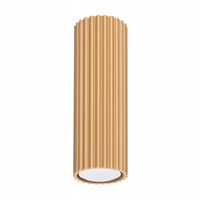 Lampa sufitowa punktowa złota okrągła karbowana tuba 20 cm spot Sollux