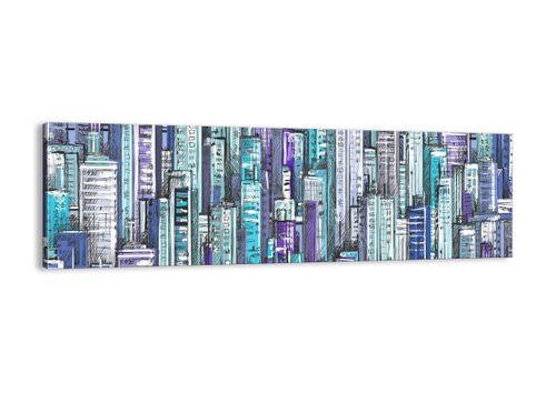 Obraz Na Płótnie - Drapacze Chmur - 160X50 Cm - Ab160X50-3857 na Arena.pl