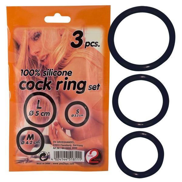 Silicone Cock Ring Set 3 Pcs zdjęcie 3