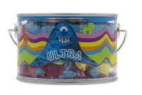 UltraPiasek. Puszka 200 g + 5 foremek (zamek), niebieski