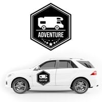 NAKLEJKA NA SAMOCHÓD TERENOWY dekoracyjna wodoodporna KAMPER auto 35cm