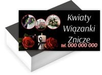 Wizytówki firmowe Foliowane 1000szt różne wzory KWIATY WIĄZANKI ZNICZE