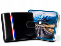 duży, skórzany portfel męski na zatrzask - peterson