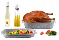 SOLIDNA Brytfanna MARMUROWA 6,0L do Pieczenia na GAZ INDUKCJAE Non-Stick