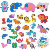 ZABAWKA WODNA DLA DZIECI NAKLEJKI DO KĄPIELI PIANKOWE ZWIERZĄTKA 26 ELE