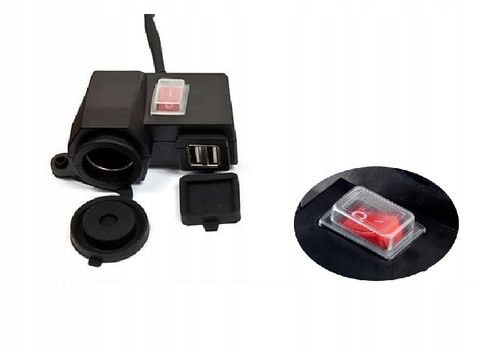 Motocyklowe Gniazdo Zapalniczki Ładowarka 2Xusb 2A na Arena.pl