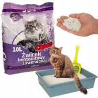 Żwirek Dla Kota Bentonitowy Drobny Zbrylający Compact Lawenda 10L
