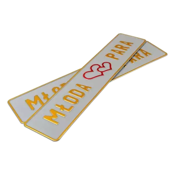 2 sztuki tablic ślubnych Młoda Para zdjęcie 1