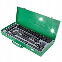 KLUCZE NASADOWE NASADKI GRZECHOTKA ZESTAW 1/2" 24EL 8-32MM WALIZKA METALOWA