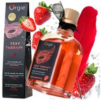 Olejek do masażu erotycznego ciała JADALNY truskawkowy ROZGRZEWAJĄCY 100 ml