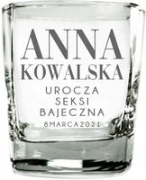 Szklanka PREZENT dzień kobiet z imieniem GRAWER