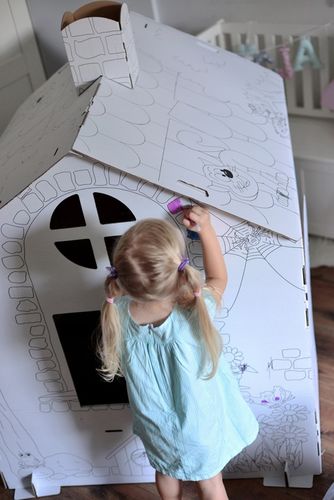 DOMEK Z TEKTURY tekturowy do malowania kartonowy na Arena.pl