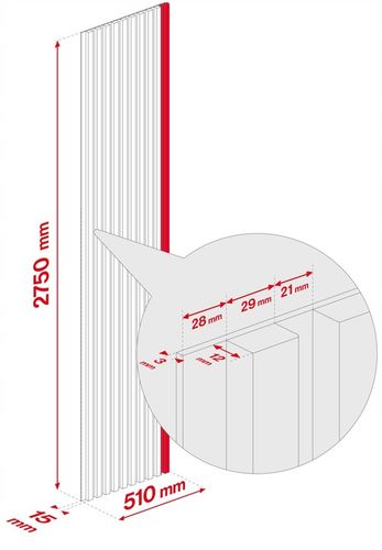 LAMELE ŚCIENNE BIAŁE NA PŁYCIE BIAŁEJ 510x2750mm na Arena.pl