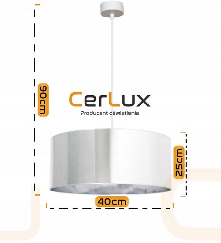 Lampa wisząca SREBRNA/CHROM 40 cm na Arena.pl