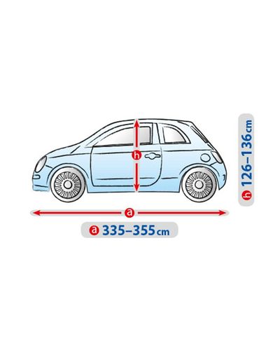 Pokrowiec plandeka na samochód S3 (hatchback) 335-355 cm na Arena.pl