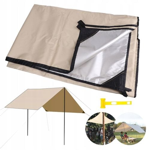 plandeka przeciwdeszczowa tarp deszcz mucha płótno namiotowe 3x3m na Arena.pl
