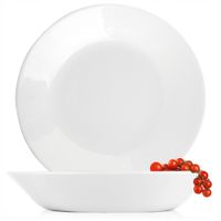 TALERZ GŁĘBOKI OBIADOWY NA ZUPĘ FESTA ITALIA 21,5 CM BIAŁE SZKŁO ELEGANCKI