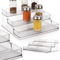 Półka Kuchenna 3 Poziomowa Piętrowa Stojak na Przyprawy Butelki Słoiki