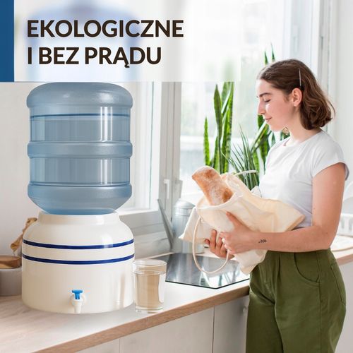 Ceramiczny Dystrybutor Wody ViO CD-02 - Niebieski Pasek Zestaw Basic na Arena.pl