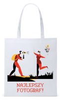 Dla Fotografa Fotografki Torba Eco Biała Shopper Z Nadrukiem Ze Zdjęciem