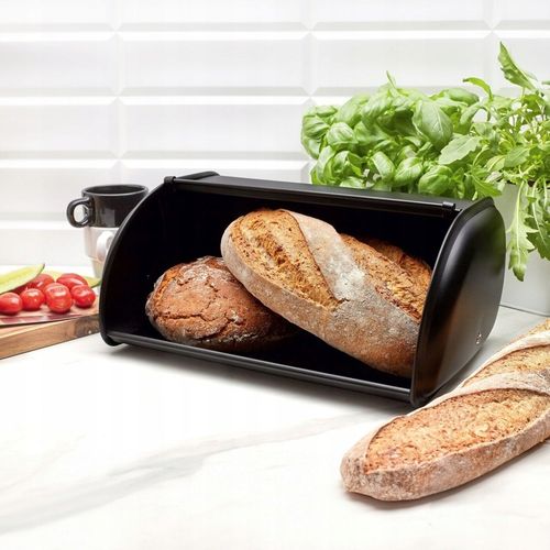 Zestaw CHLEBAK Stalowy i 2 POJEMNIKI na przyprawy Tadar Satino Black na Arena.pl