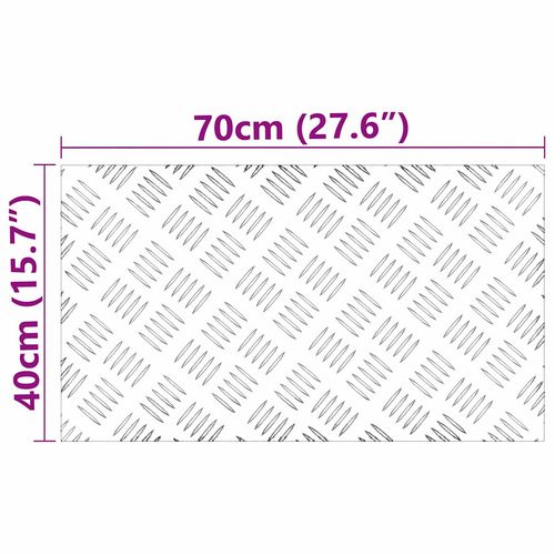 Płytki w Szachownicę 2 pcs Srebrny 70 x 40 cm Aluminium na Arena.pl